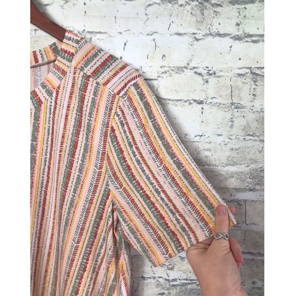 BCBGENERATION Dusty pink multi stripes size: Large - Picture 6 of 8